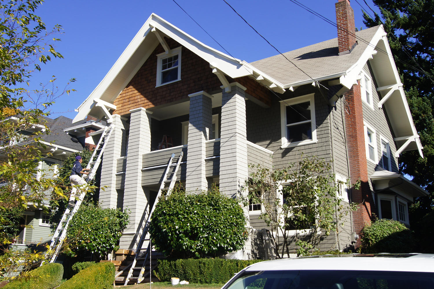 Historic Homes - painting - columns